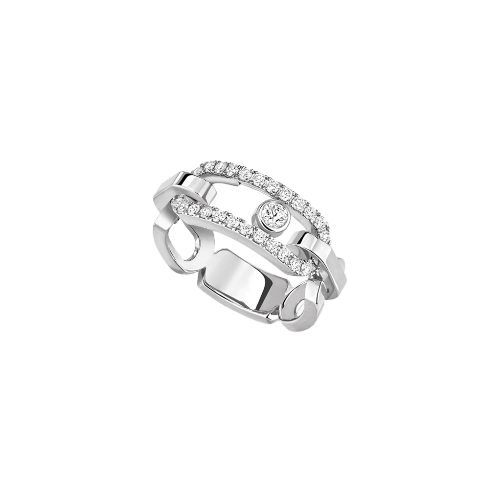 Messika Move Link ring witgoud met diamant - 12728-WG - #1 Messika Move Link ring witgoud met diamant - 12728-WG - #1