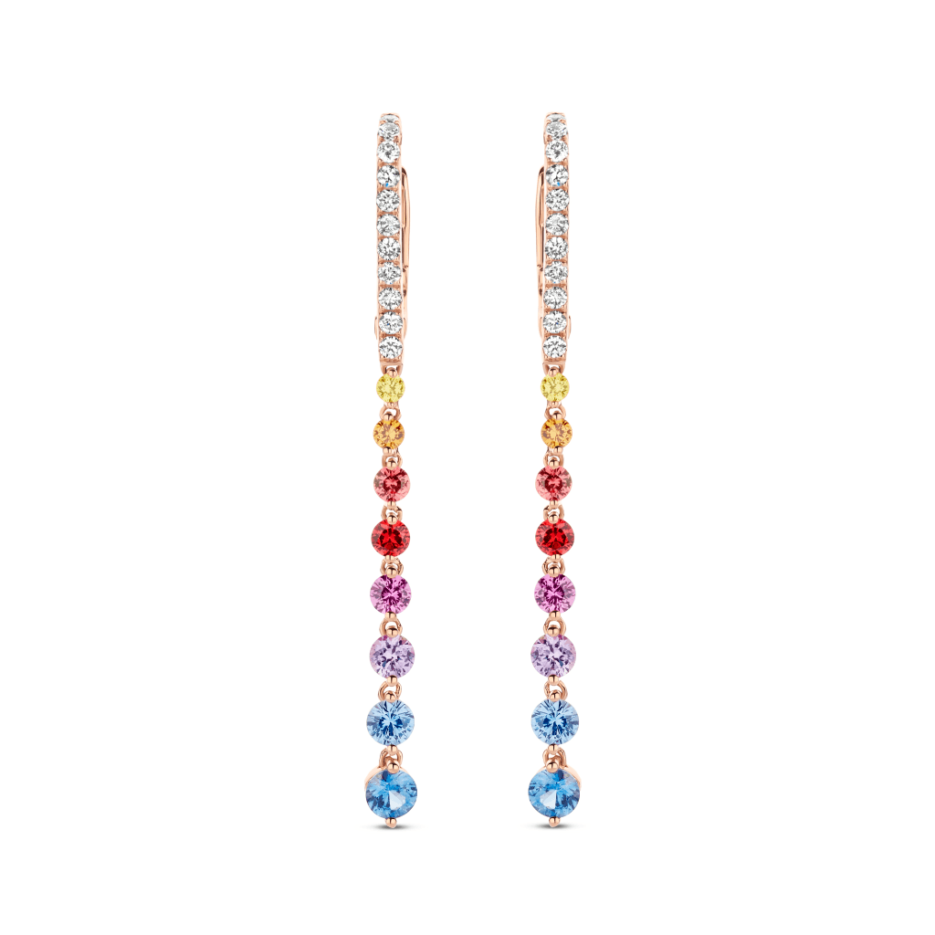 Schaap en Citroen Colours Rainbow oorsieraad roodgoud met diamant - #2 Schaap en Citroen Colours Rainbow oorsieraad roodgoud met diamant - #2
