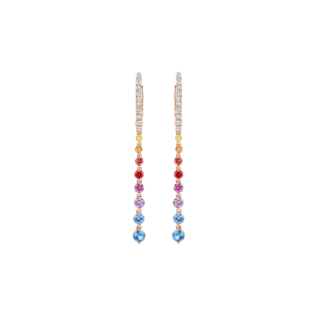 Schaap en Citroen Colours Rainbow oorsieraad roodgoud met diamant - #1 Schaap en Citroen Colours Rainbow oorsieraad roodgoud met diamant - #1