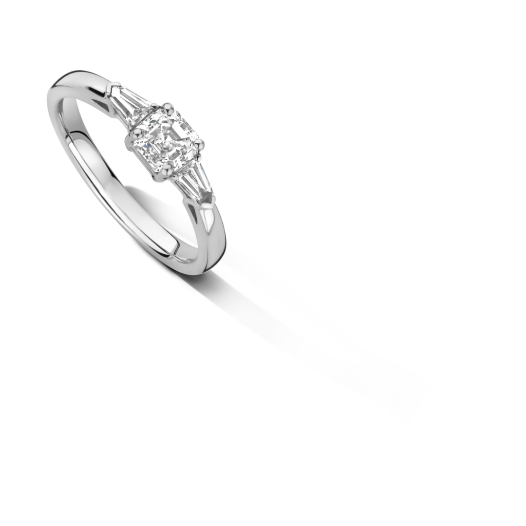Royal Asscher Ava ring platina met diamant - R.113.PLAT.12 GIA - #6 Royal Asscher Ava ring platina met diamant - R.113.PLAT.12 GIA - #6
