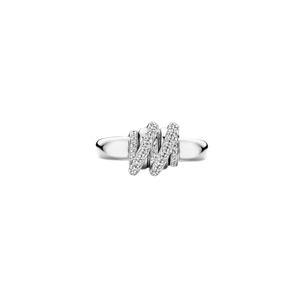 Tirisi Jewelry Amsterdam Swirl ring witgoud met diamant - TR1231DW - #2 Tirisi Jewelry Amsterdam Swirl ring witgoud met diamant - TR1231DW - #2