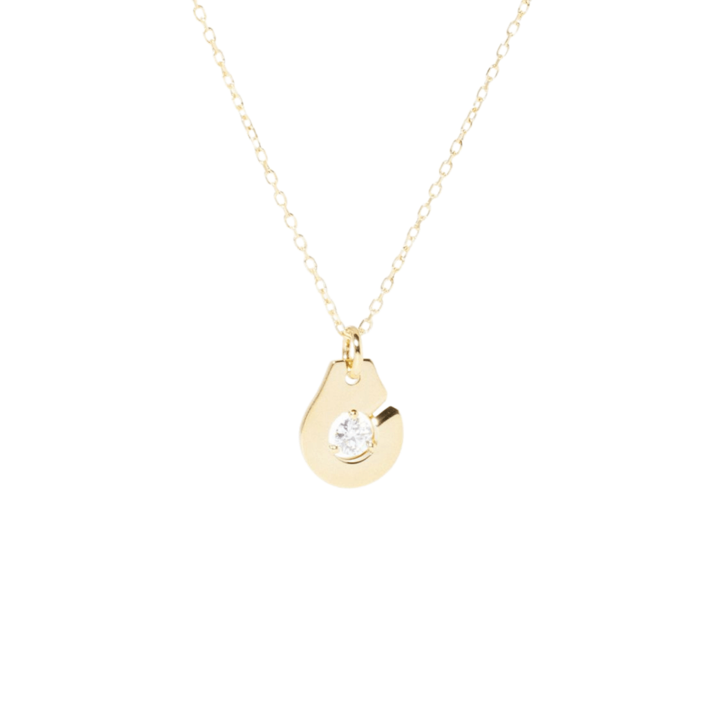 dinh van Menottes Dinh Van collier geelgoud met diamant - 667111 - #1 dinh van Menottes Dinh Van collier geelgoud met diamant - 667111 - #1