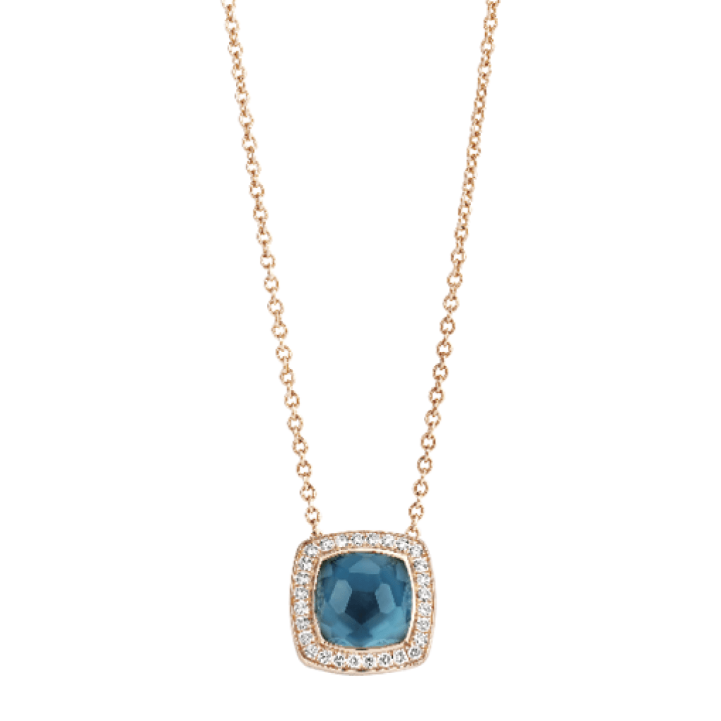 Tirisi Jewelry Milano Tre collier roodgoud met london topaas - TP9186LBTP - #1 Tirisi Jewelry Milano Tre collier roodgoud met london topaas - TP9186LBTP - #1