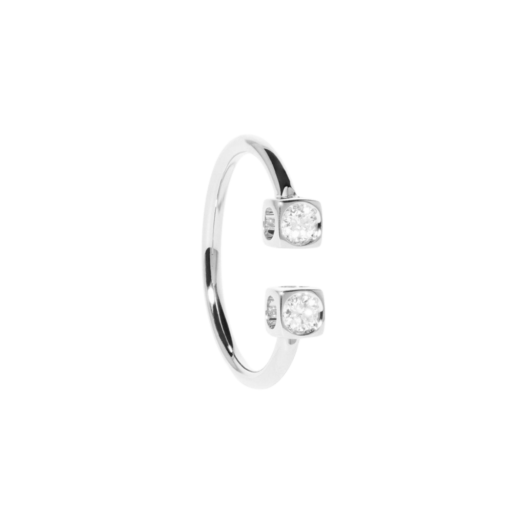 dinh van Le Cube Diamant ring witgoud met diamant - 208512 - #3 dinh van Le Cube Diamant ring witgoud met diamant - 208512 - #3