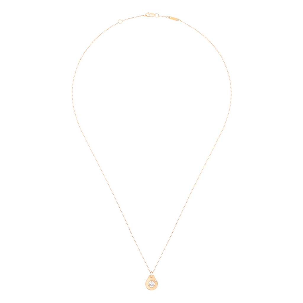 dinh van Menottes Dinh Van collier roodgoud met diamant - 667115 - #2 dinh van Menottes Dinh Van collier roodgoud met diamant - 667115 - #2
