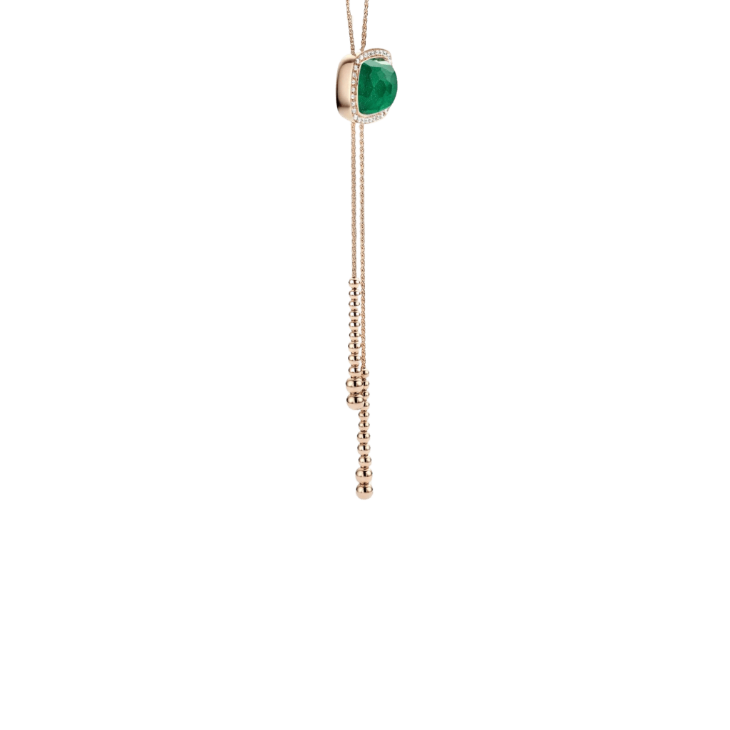 Tirisi Jewelry Milano Due collier roodgoud met diamant - TN2095EMP - #2 Tirisi Jewelry Milano Due collier roodgoud met diamant - TN2095EMP - #2
