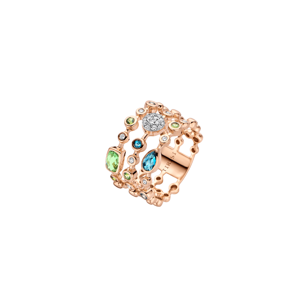 Tirisi Jewelry Venice ring roodgoud met diamant - TR9765EM+LBTP - #1 Tirisi Jewelry Venice ring roodgoud met diamant - TR9765EM+LBTP - #1