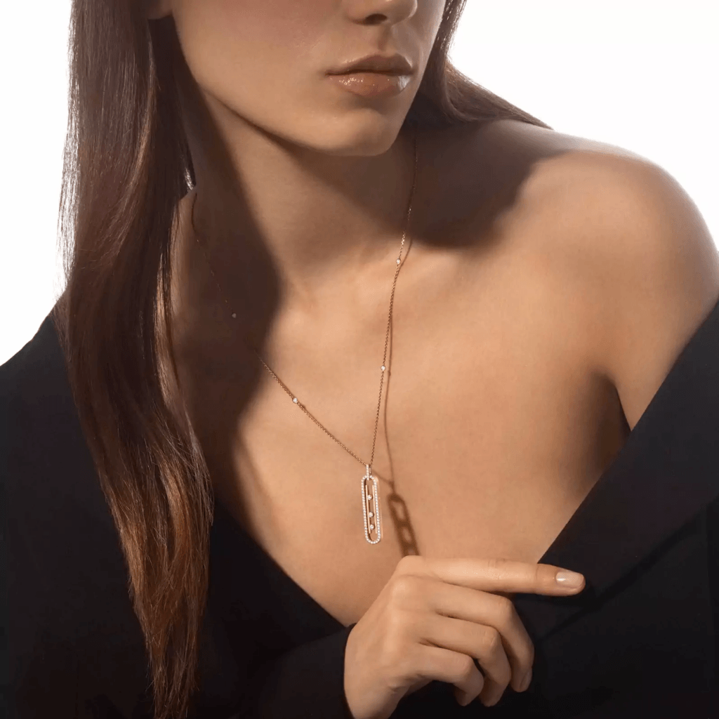 Messika Move 10th collier roodgoud met diamant - 10032-PG - #3 Messika Move 10th collier roodgoud met diamant - 10032-PG - #3
