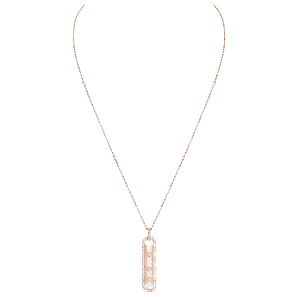 Messika Move 10th collier roodgoud met diamant - 10032-PG - #2 Messika Move 10th collier roodgoud met diamant - 10032-PG - #2