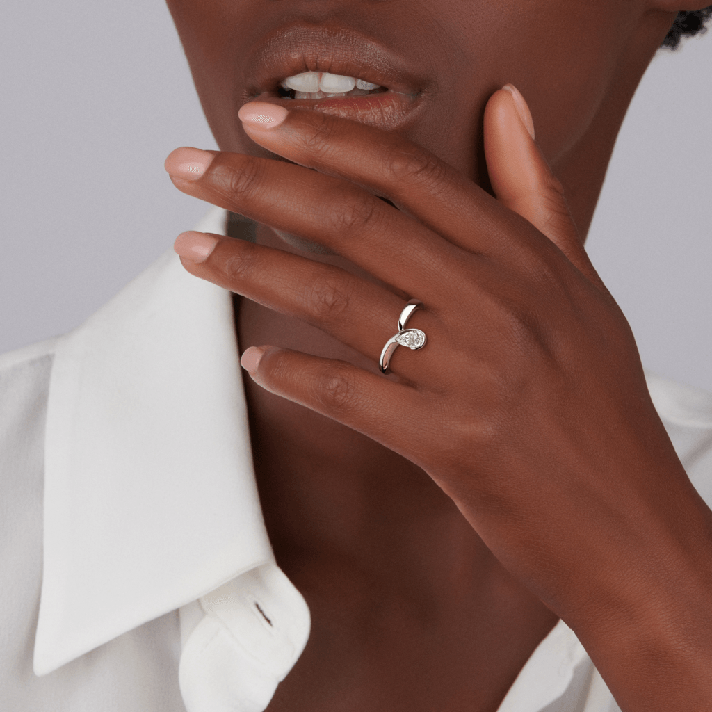 Schaap en Citroen Diamonds ring witgoud met diamant - #4 Schaap en Citroen Diamonds ring witgoud met diamant - #4