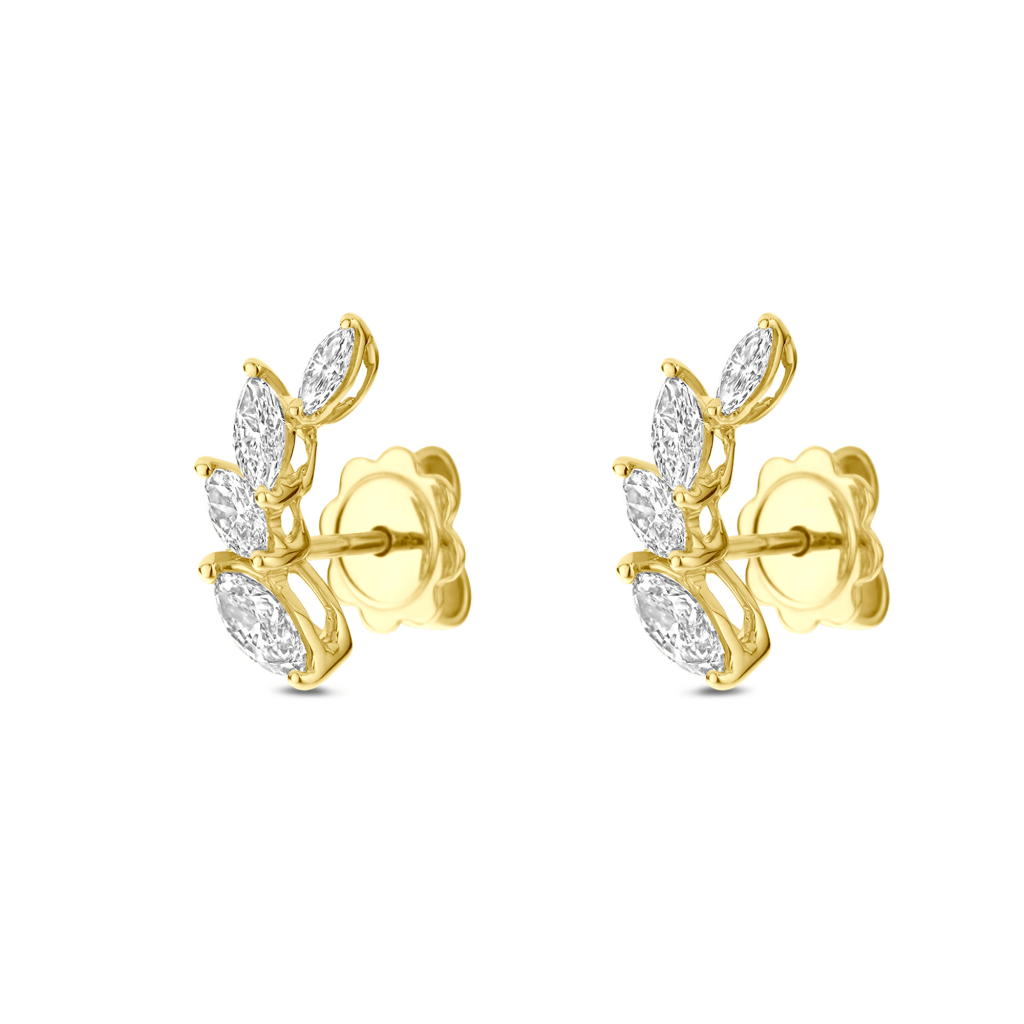 Schaap en Citroen Diamonds oorsieraad geelgoud met diamant - #4