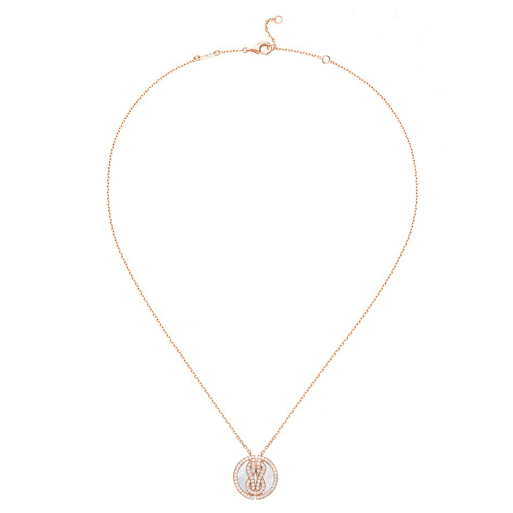 Fred Chance Infinie Lucky Medals collier roodgoud met diamant - 7B0268-000 - #2 Fred Chance Infinie Lucky Medals collier roodgoud met diamant - 7B0268-000 - #2