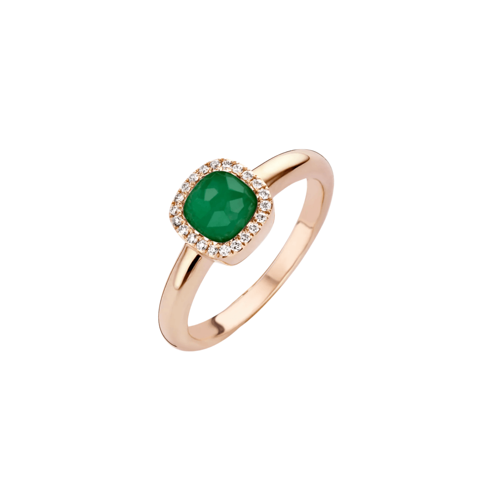 Tirisi Jewelry Milano Sweeties ring roodgoud met diamant - TR9624EMP - #1 Tirisi Jewelry Milano Sweeties ring roodgoud met diamant - TR9624EMP - #1