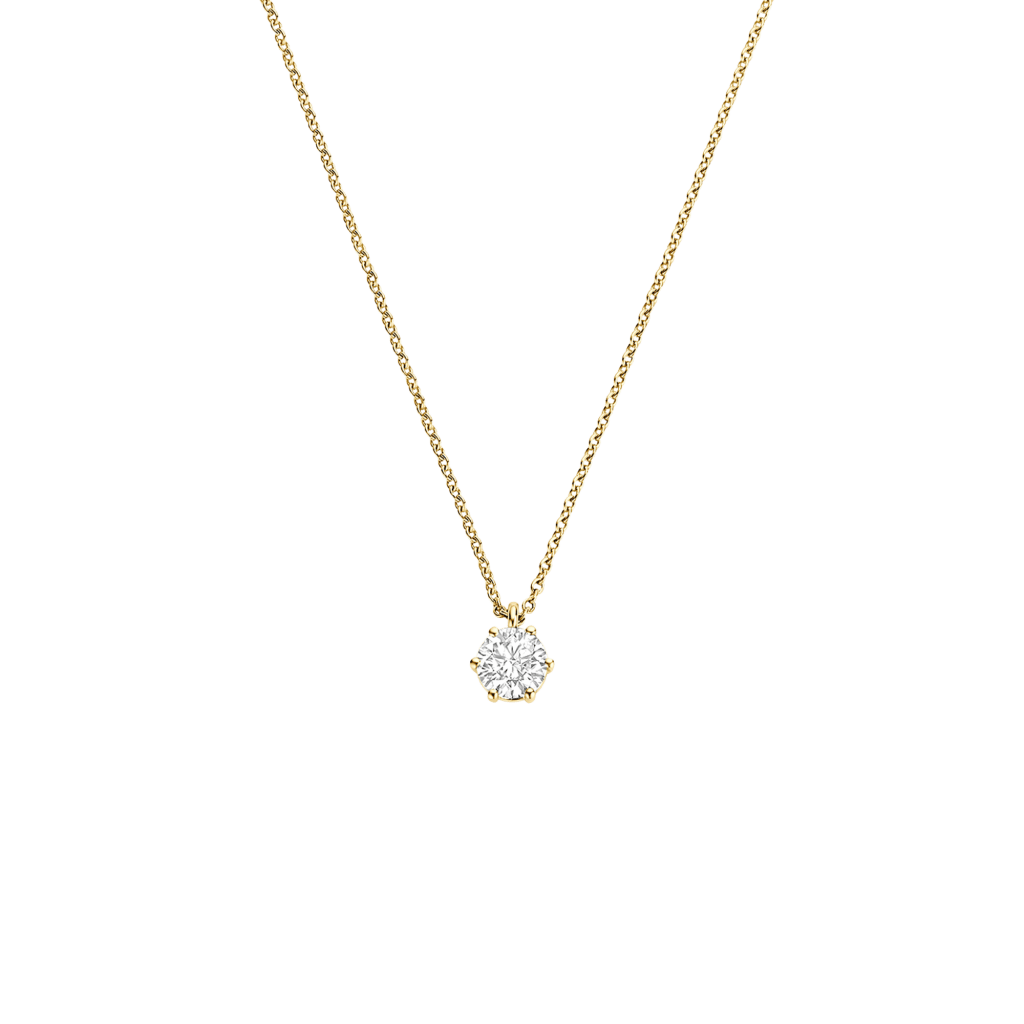 Schaap en Citroen Diamonds collier geelgoud met diamant - #1 Schaap en Citroen Diamonds collier geelgoud met diamant - #1