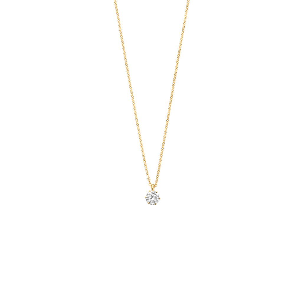Schaap en Citroen Diamonds collier geelgoud met diamant - #5 Schaap en Citroen Diamonds collier geelgoud met diamant - #5