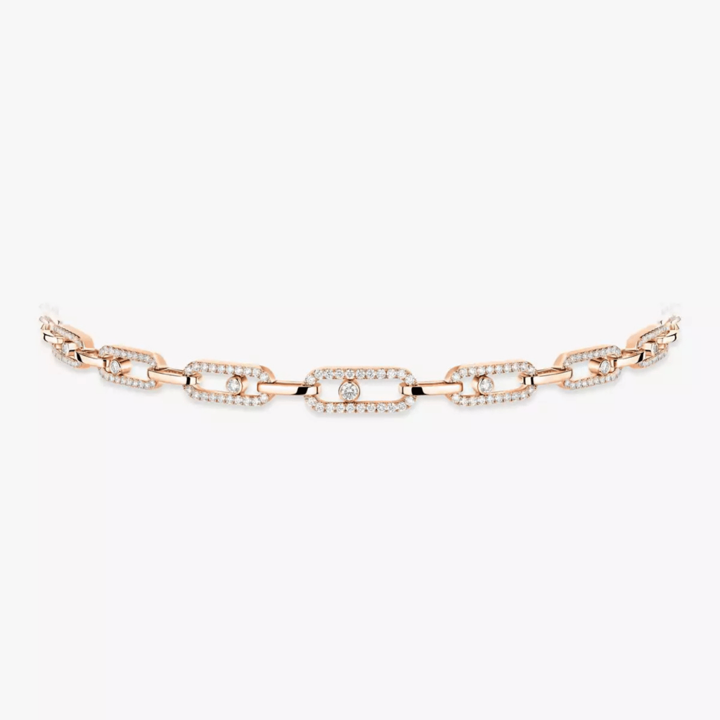 Messika Move Link collier roodgoud met diamant - 12010-PG - #4