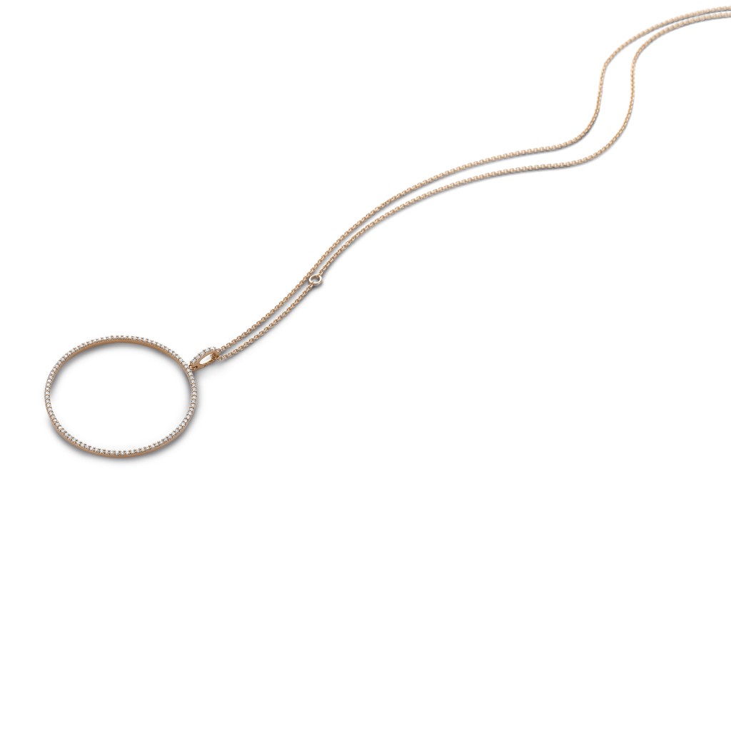 Schaap en Citroen Diamonds collier roodgoud met diamant - #4 Schaap en Citroen Diamonds collier roodgoud met diamant - #4