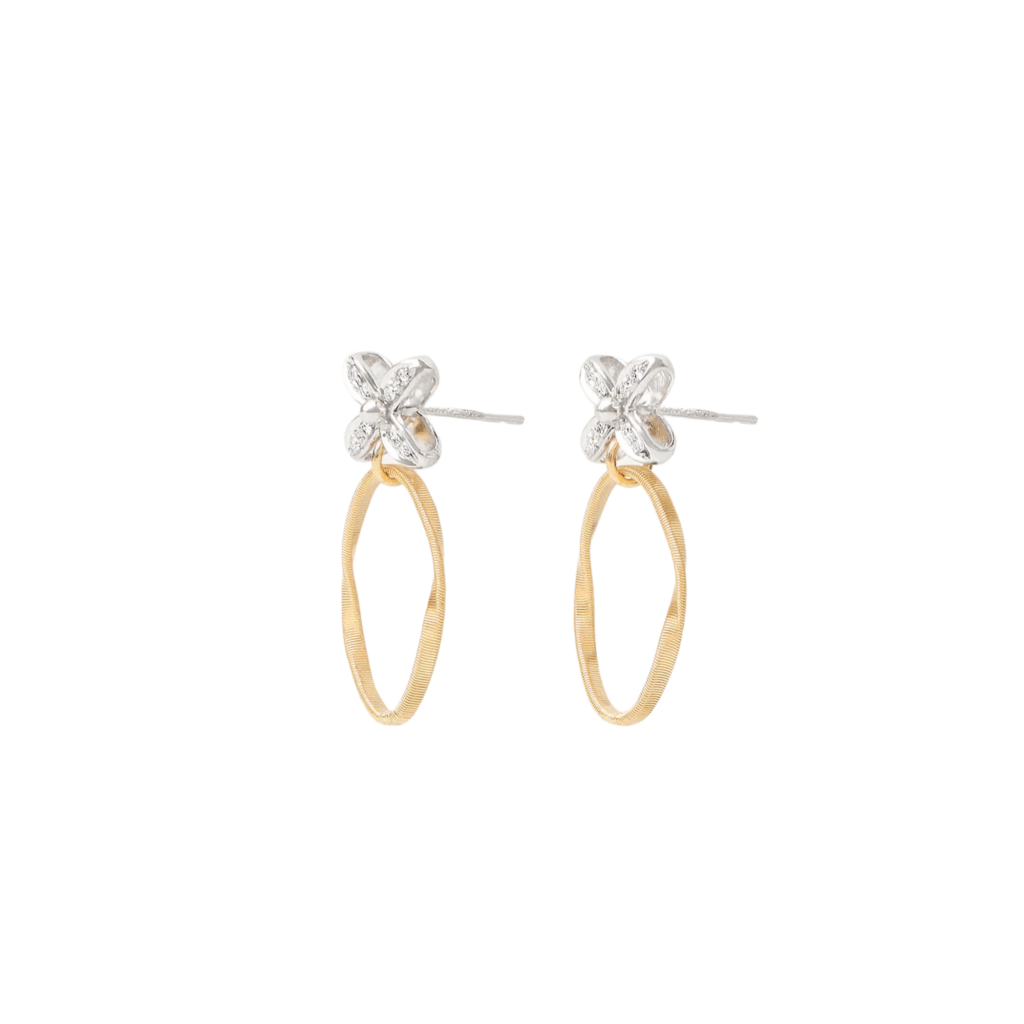 Marco Bicego Marrakech Onde Fiori oorsieraad geelgoud met diamant - OG394-B3 - #2