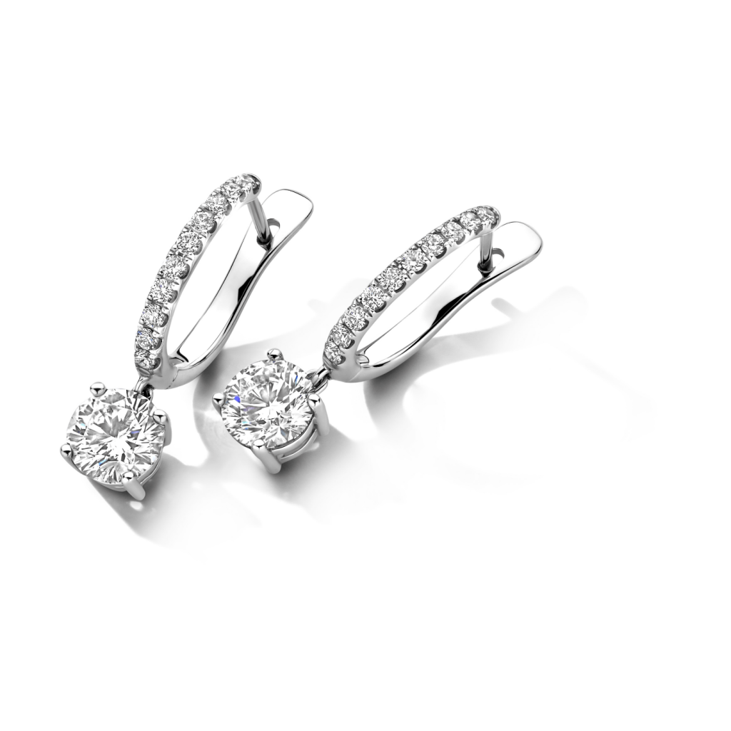 Royal Asscher Rose oorsieraad witgoud met diamant - E.222.RAB.18WG.1 GIA - #5 Royal Asscher Rose oorsieraad witgoud met diamant - E.222.RAB.18WG.1 GIA - #5