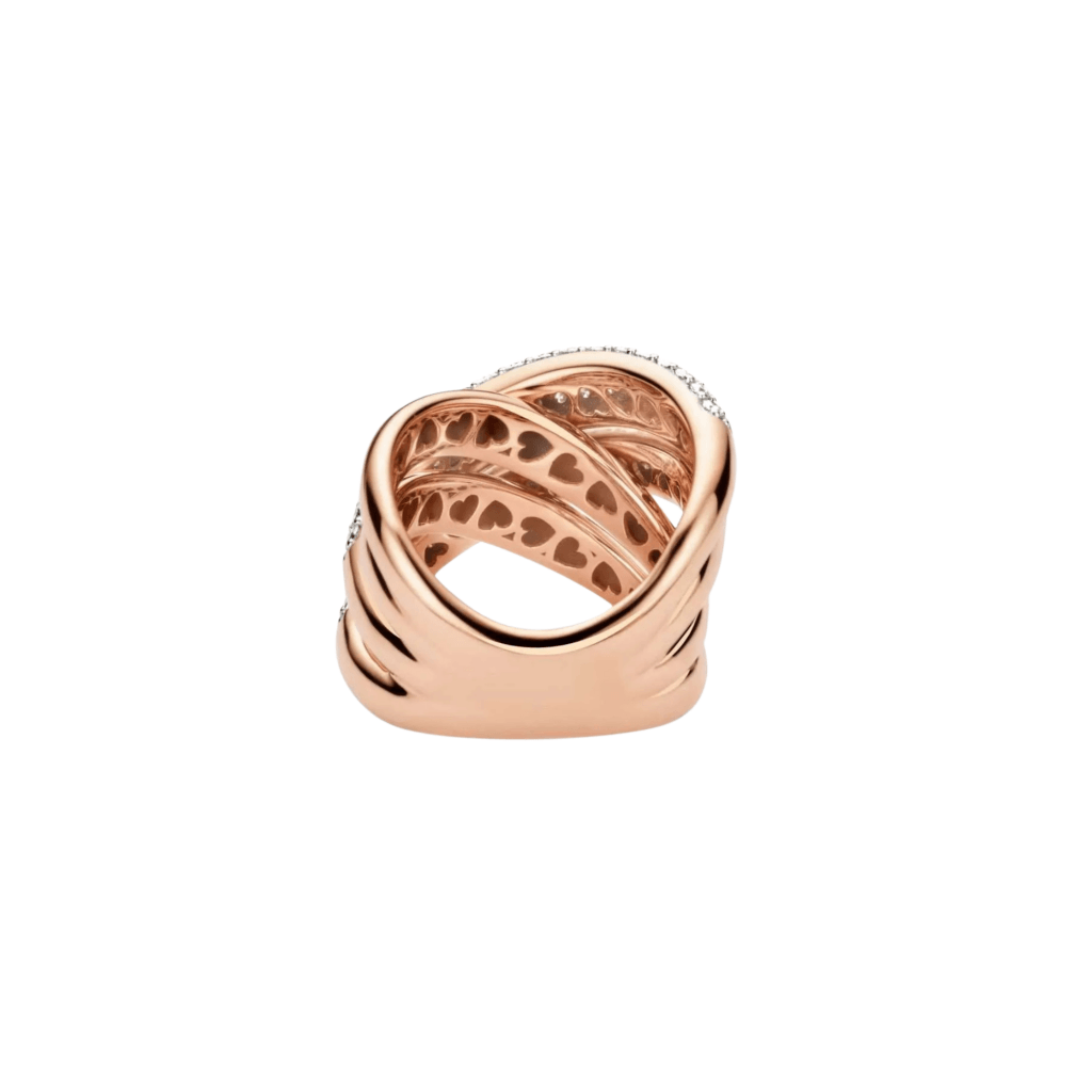 Tirisi Jewelry Amsterdam Due ring roodgoud met diamant - TR9771D(2P) - #3 Tirisi Jewelry Amsterdam Due ring roodgoud met diamant - TR9771D(2P) - #3