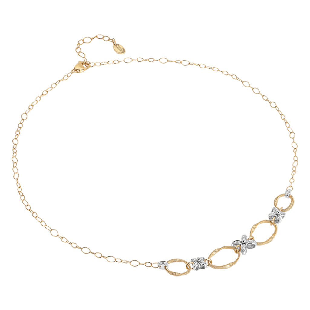 Marco Bicego Marrakech Onde Fiori collier geelgoud met diamant - CG829-B3 - #3
