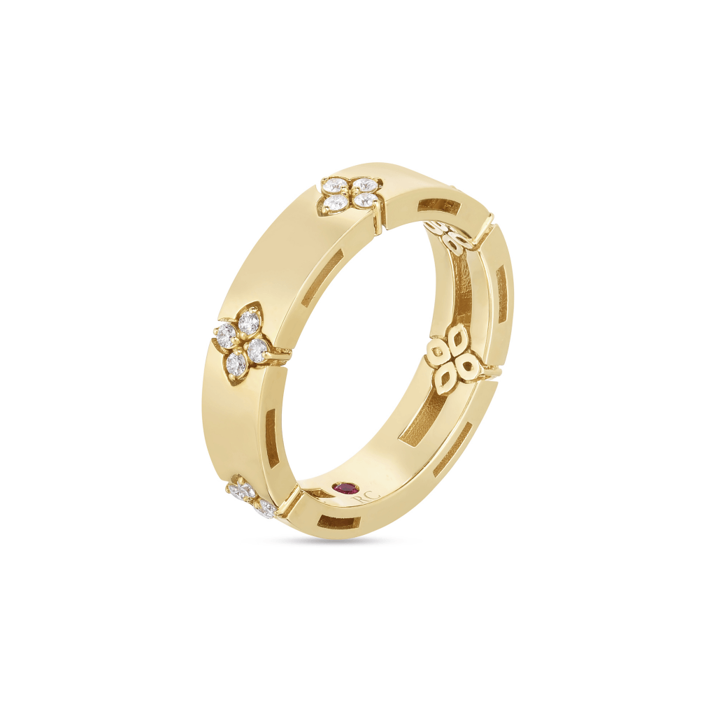 Roberto Coin Love In Verona ring geelgoud met diamant - ADR888RI2013 - #7 Roberto Coin Love In Verona ring geelgoud met diamant - ADR888RI2013 - #7