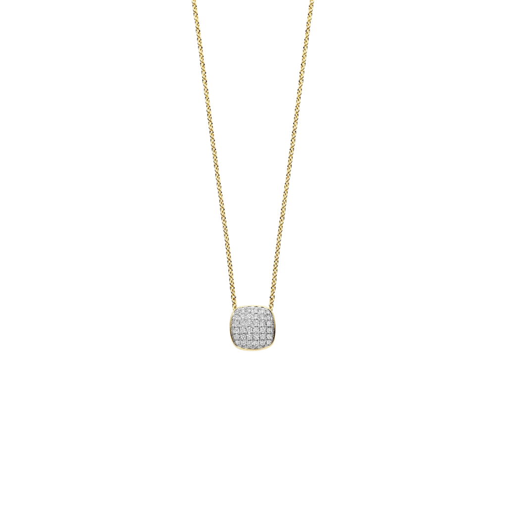 Tirisi Jewelry Amsterdam Stackables collier geelgoud met diamant - TN2092D(2T) - #1 Tirisi Jewelry Amsterdam Stackables collier geelgoud met diamant - TN2092D(2T) - #1
