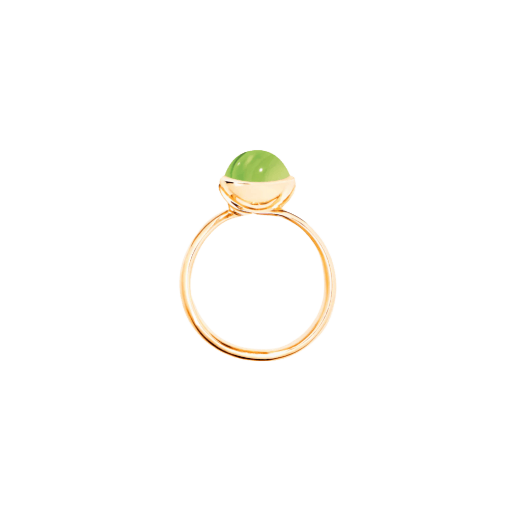 Tamara Comolli Bouton ring geelgoud met peridoot - R-BOU-s-Per-yg - #3 Tamara Comolli Bouton ring geelgoud met peridoot - R-BOU-s-Per-yg - #3