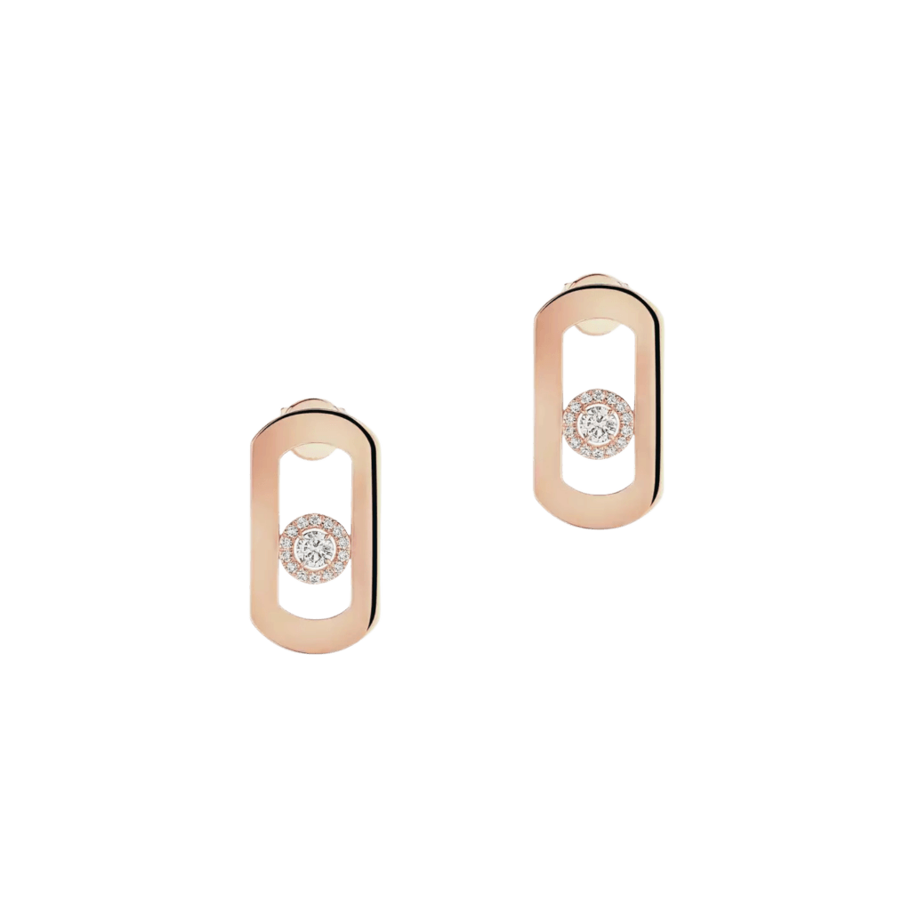 Messika So Move oorsieraad roodgoud met diamant - 12930-PG - #1