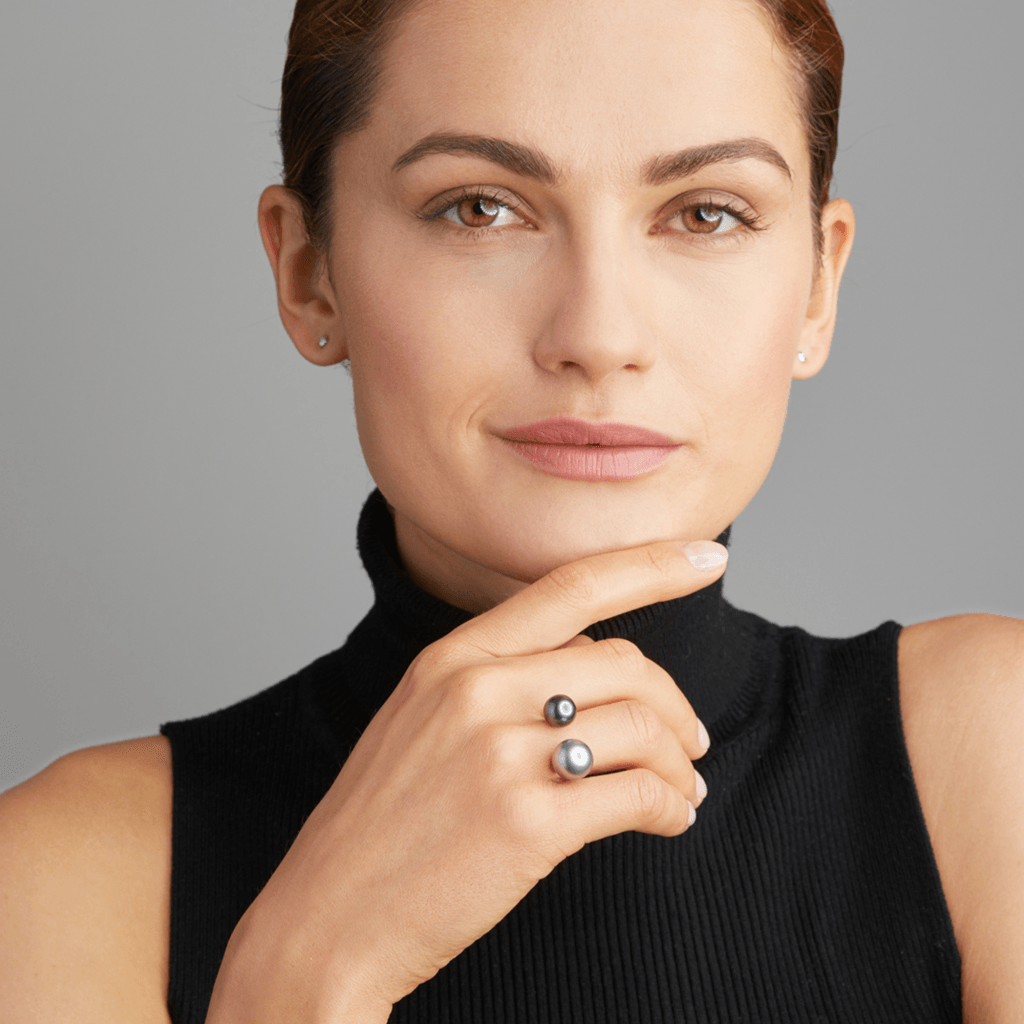 Yana Nesper Open Mind ring witgoud met parel - OM7 - #2 Yana Nesper Open Mind ring witgoud met parel - OM7 - #2