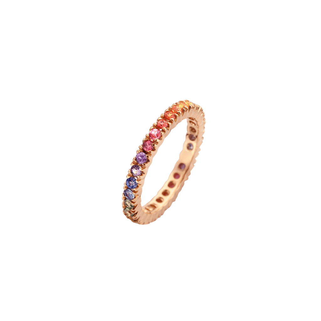 Schaap en Citroen Colours Rainbow ring roodgoud met saffier - #1 Schaap en Citroen Colours Rainbow ring roodgoud met saffier - #1