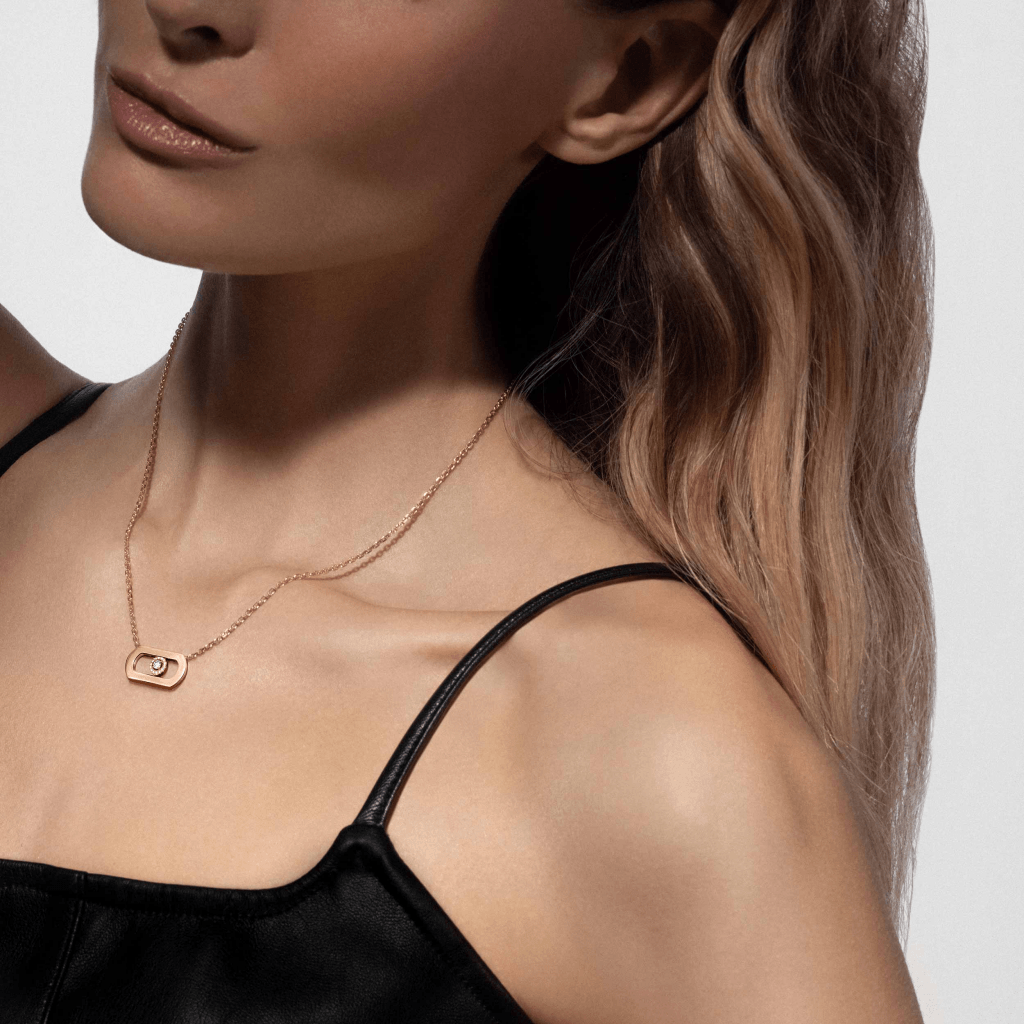 Messika So Move collier roodgoud met diamant - 12944-PG - #4