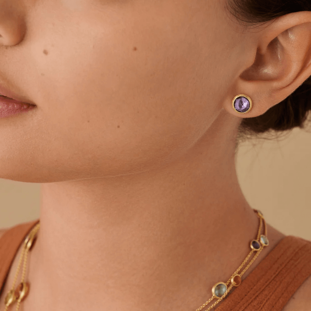 Marco Bicego Jaipur oorsieraad geelgoud met amethist - OB957-AL01 - #3 Marco Bicego Jaipur oorsieraad geelgoud met amethist - OB957-AL01 - #3