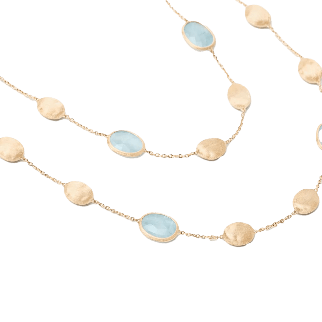Marco Bicego Siviglia collier geelgoud met aquamarijn - CB1874-E-AQ01 - #3 Marco Bicego Siviglia collier geelgoud met aquamarijn - CB1874-E-AQ01 - #3