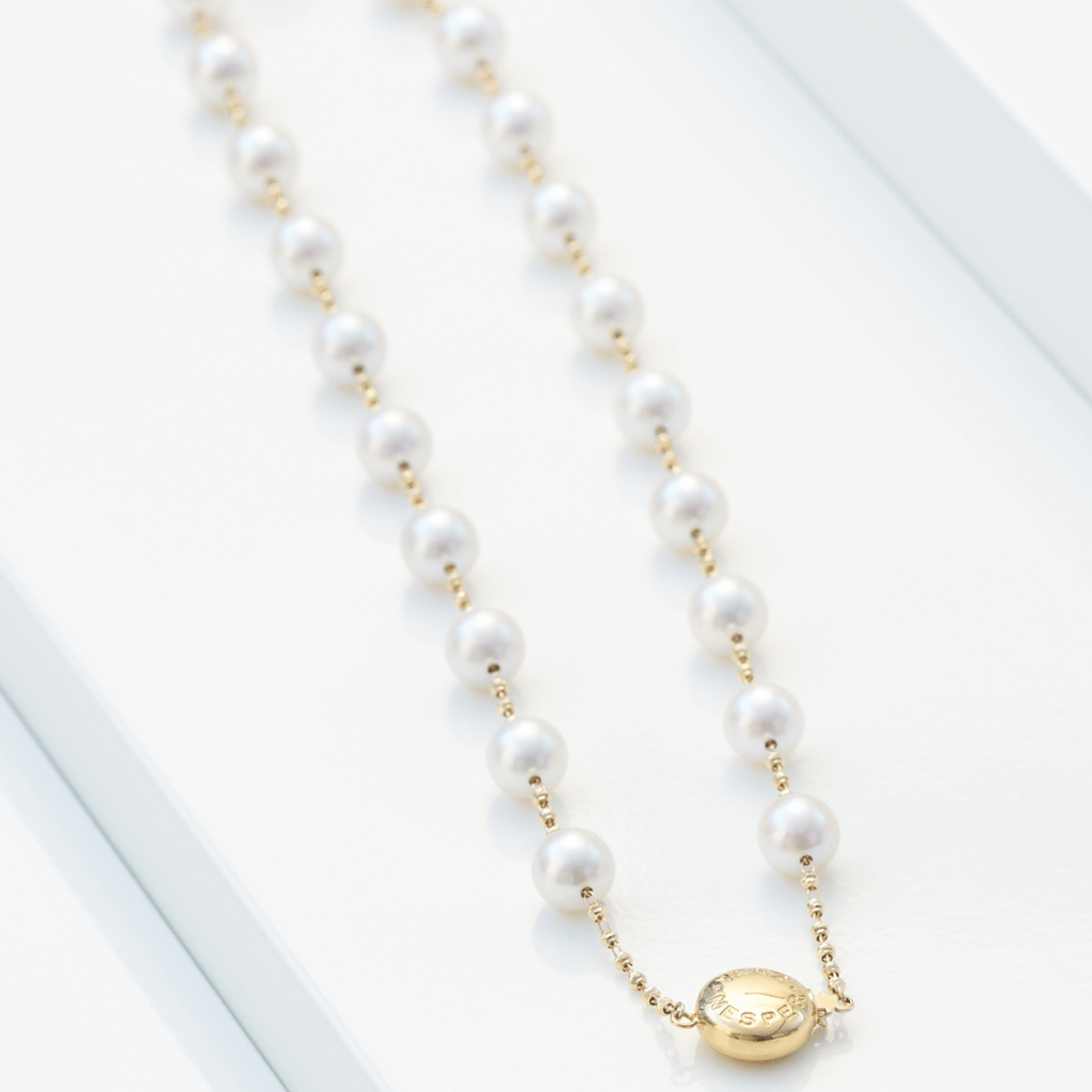 Yana Nesper Charmant collier geelgoud met parel - CH17 - #4 Yana Nesper Charmant collier geelgoud met parel - CH17 - #4