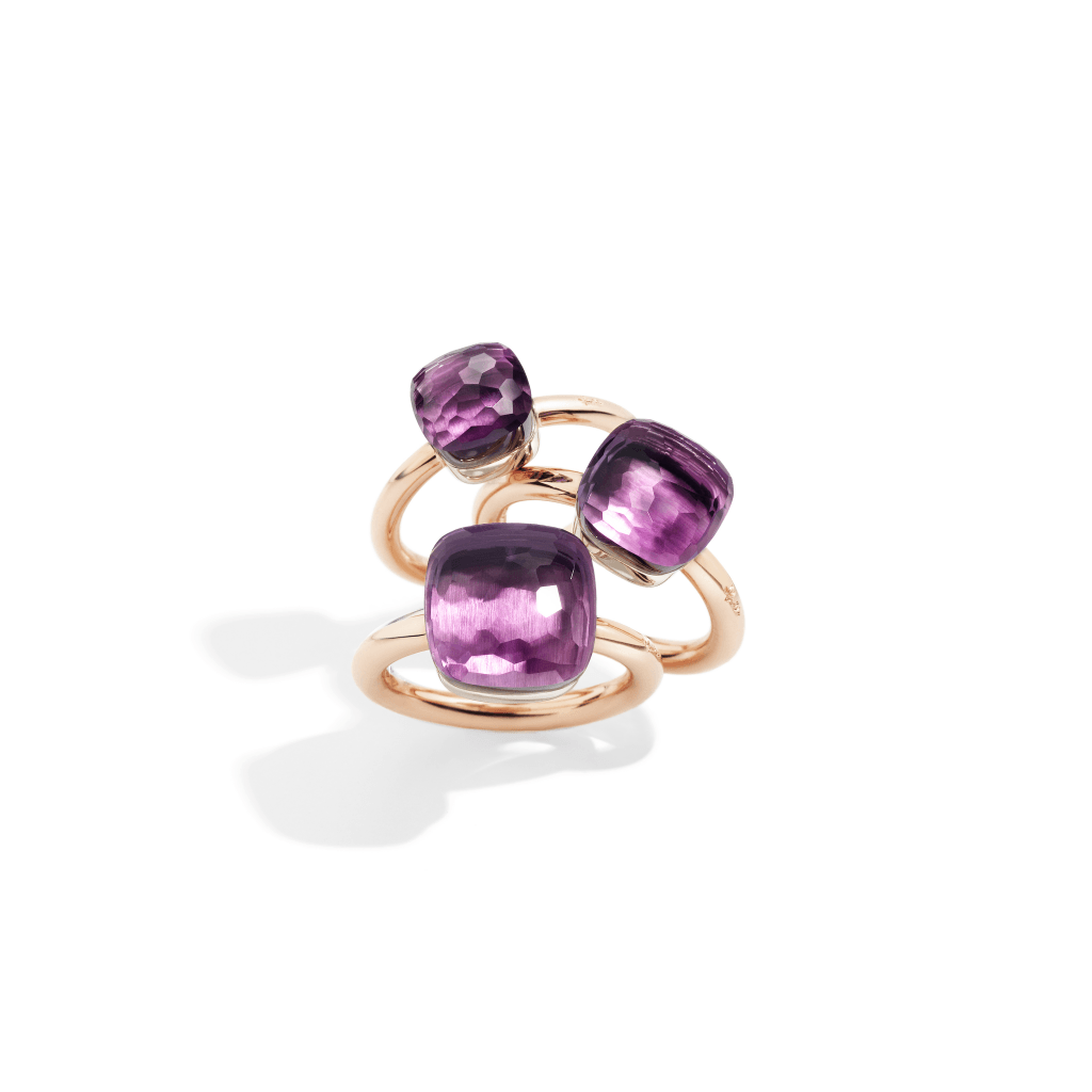 Pomellato Nudo Petit ring roodgoud met amethist - PAB4030 O6000 000OI - #9 Pomellato Nudo Petit ring roodgoud met amethist - PAB4030 O6000 000OI - #9