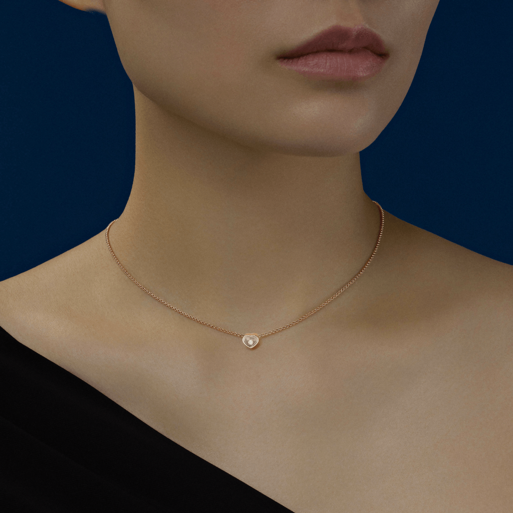 Chopard Happy Diamonds Happy Hearts collier roodgoud met diamant - 81A086-5001 - #5 Chopard Happy Diamonds Happy Hearts collier roodgoud met diamant - 81A086-5001 - #5