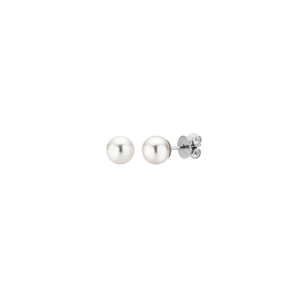 Schaap en Citroen Pearls oorsieraad witgoud met parel - #1 Schaap en Citroen Pearls oorsieraad witgoud met parel - #1