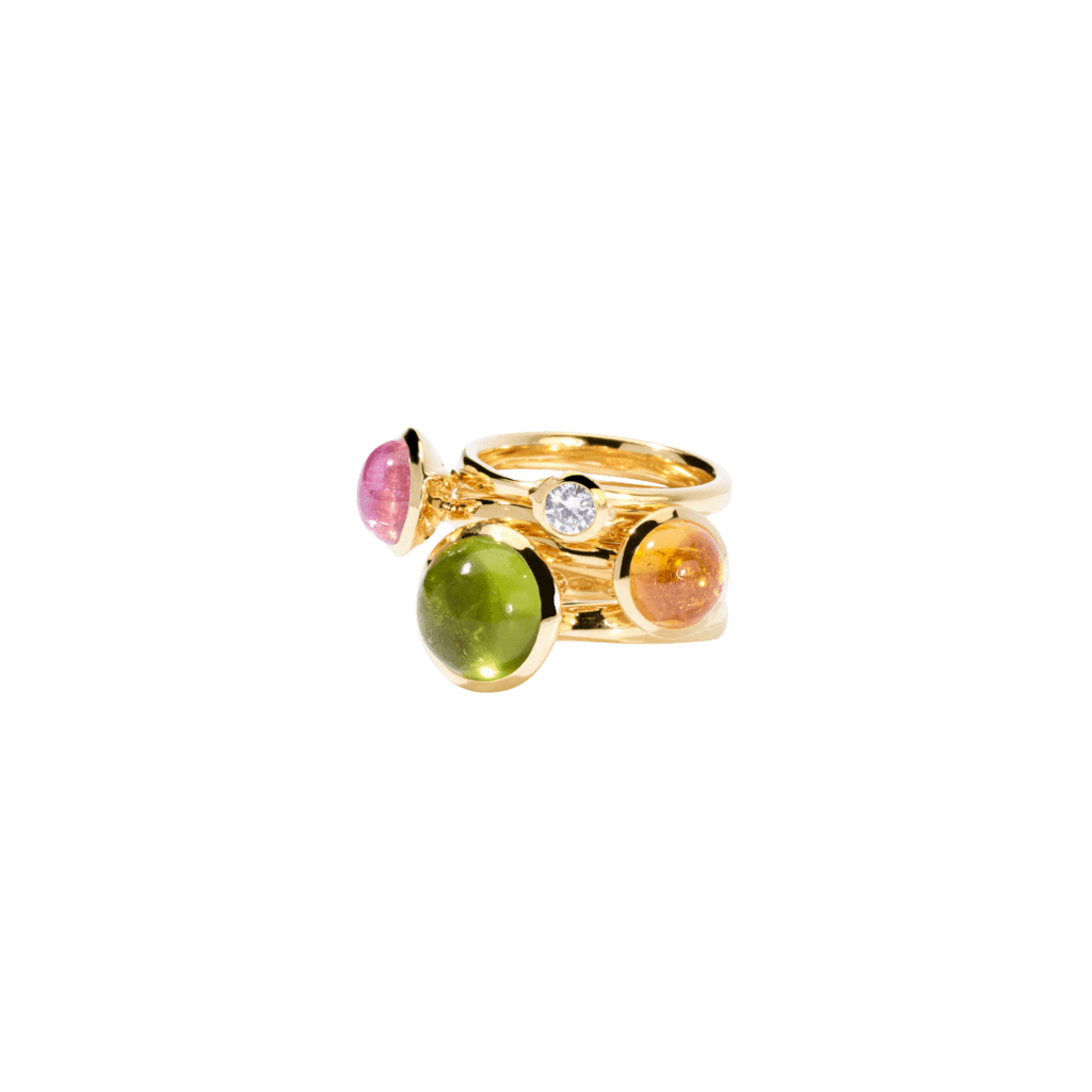 Tamara Comolli Bouton ring geelgoud met toermalijn - R-BOU-s-TuRo-yg - #6 Tamara Comolli Bouton ring geelgoud met toermalijn - R-BOU-s-TuRo-yg - #6