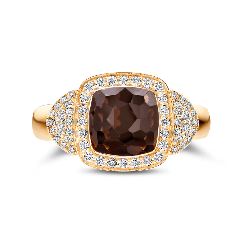 Tirisi Jewelry Milano Tre ring geelgoud met kwarts - TR9819SQ - #2 Tirisi Jewelry Milano Tre ring geelgoud met kwarts - TR9819SQ - #2