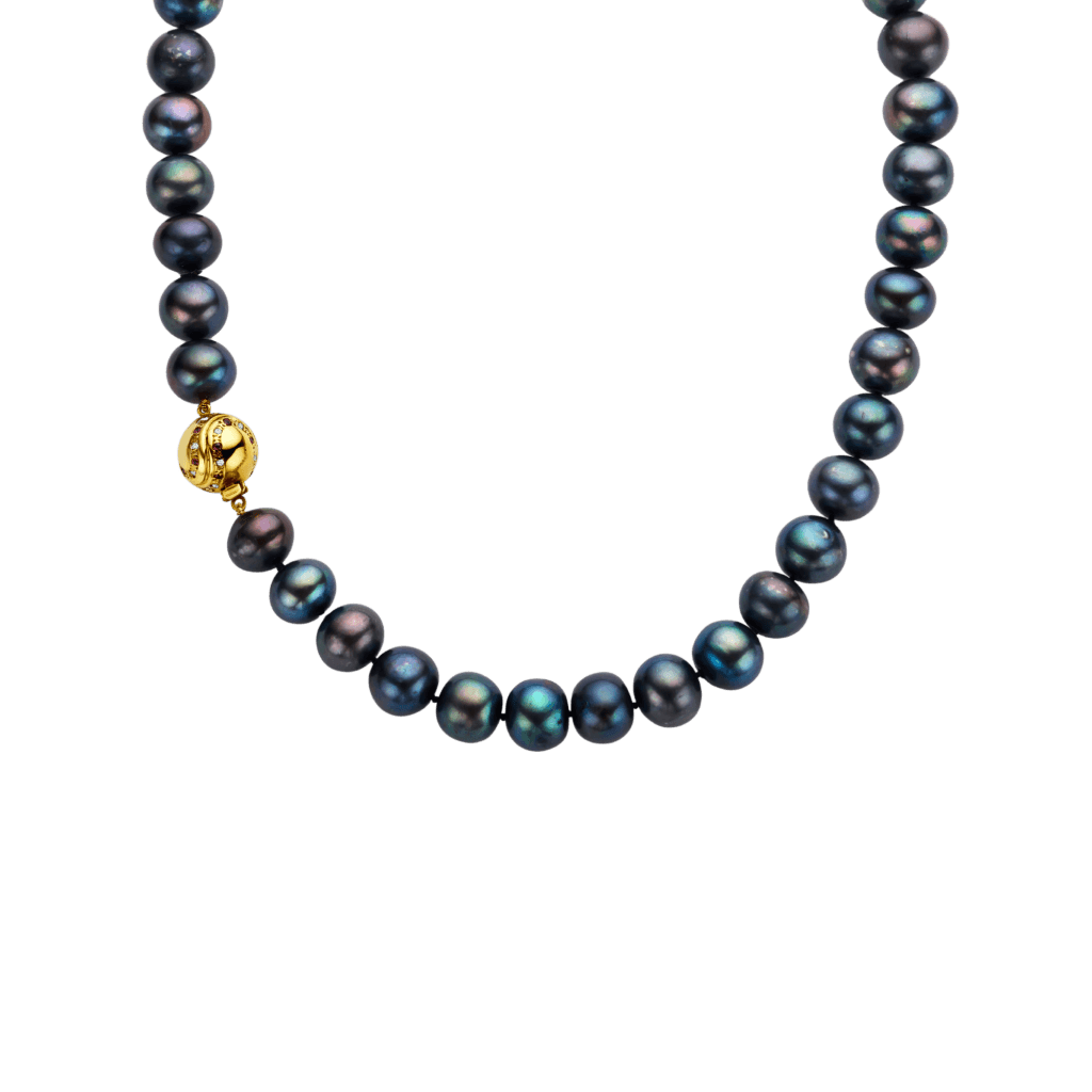 Schaap en Citroen Pearls collier geelgoud met diamant - #1 Schaap en Citroen Pearls collier geelgoud met diamant - #1