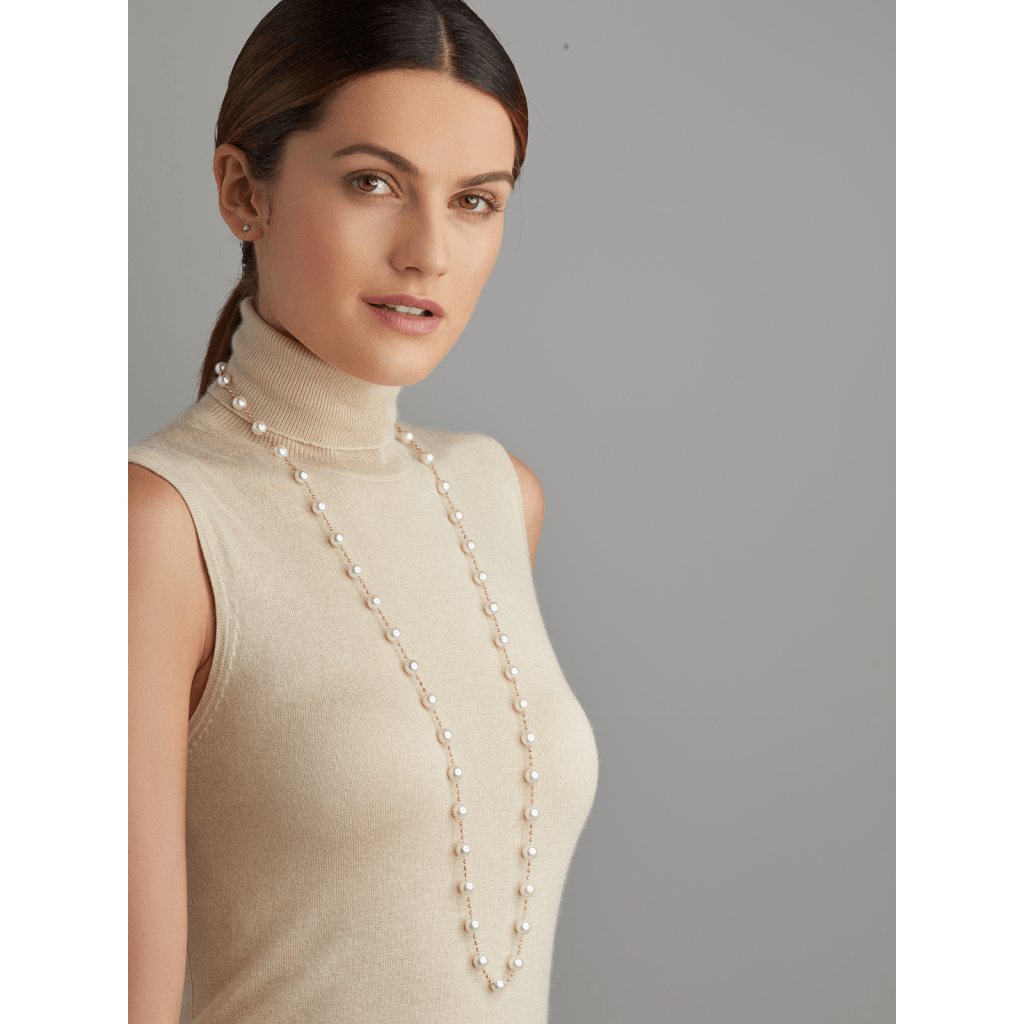 Yana Nesper Charmant collier geelgoud met parel - CH16 - #3 Yana Nesper Charmant collier geelgoud met parel - CH16 - #3
