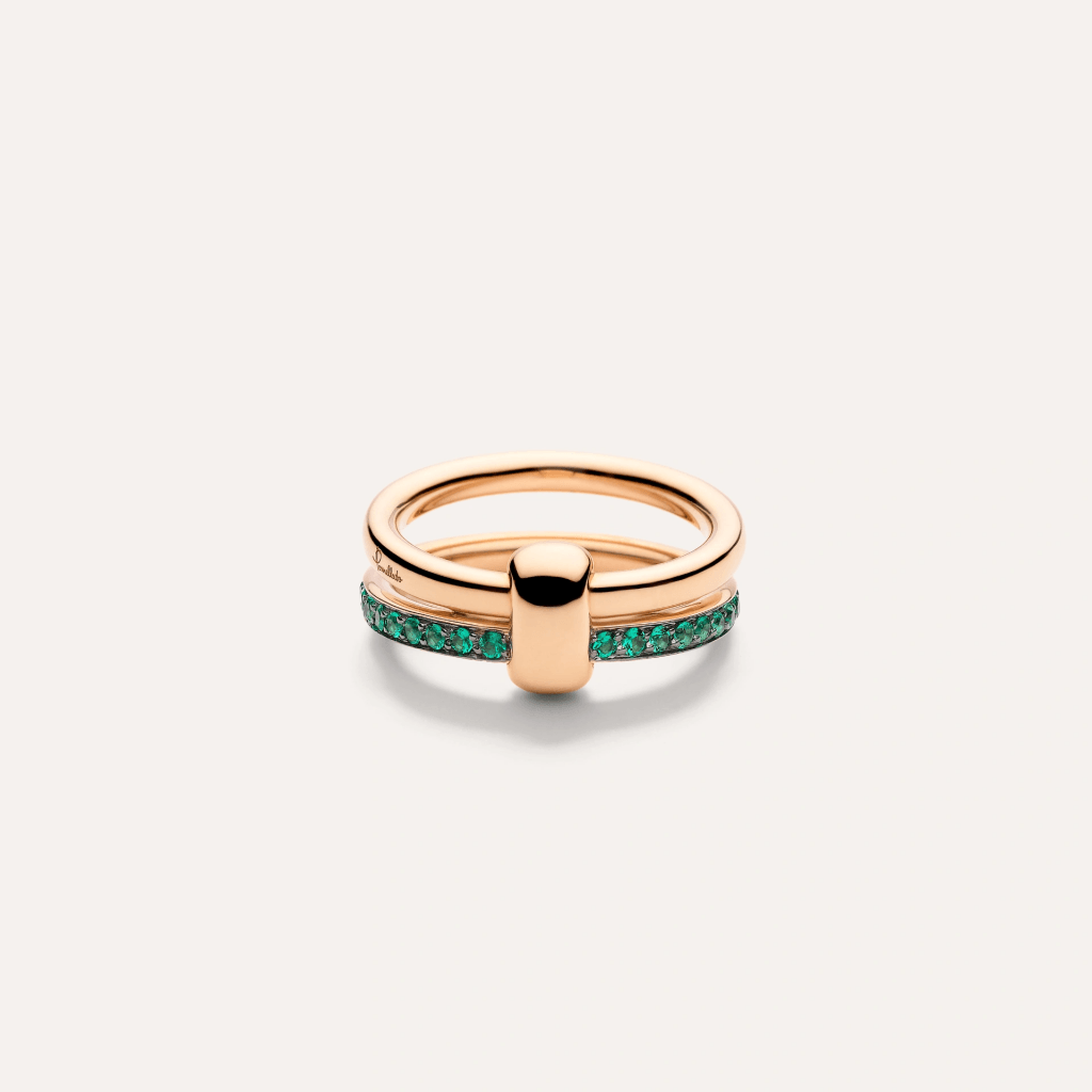 Pomellato Pomellato Together ring roodgoud met smaragd - PAC0100 O7BKR SM000 - #2 Pomellato Pomellato Together ring roodgoud met smaragd - PAC0100 O7BKR SM000 - #2