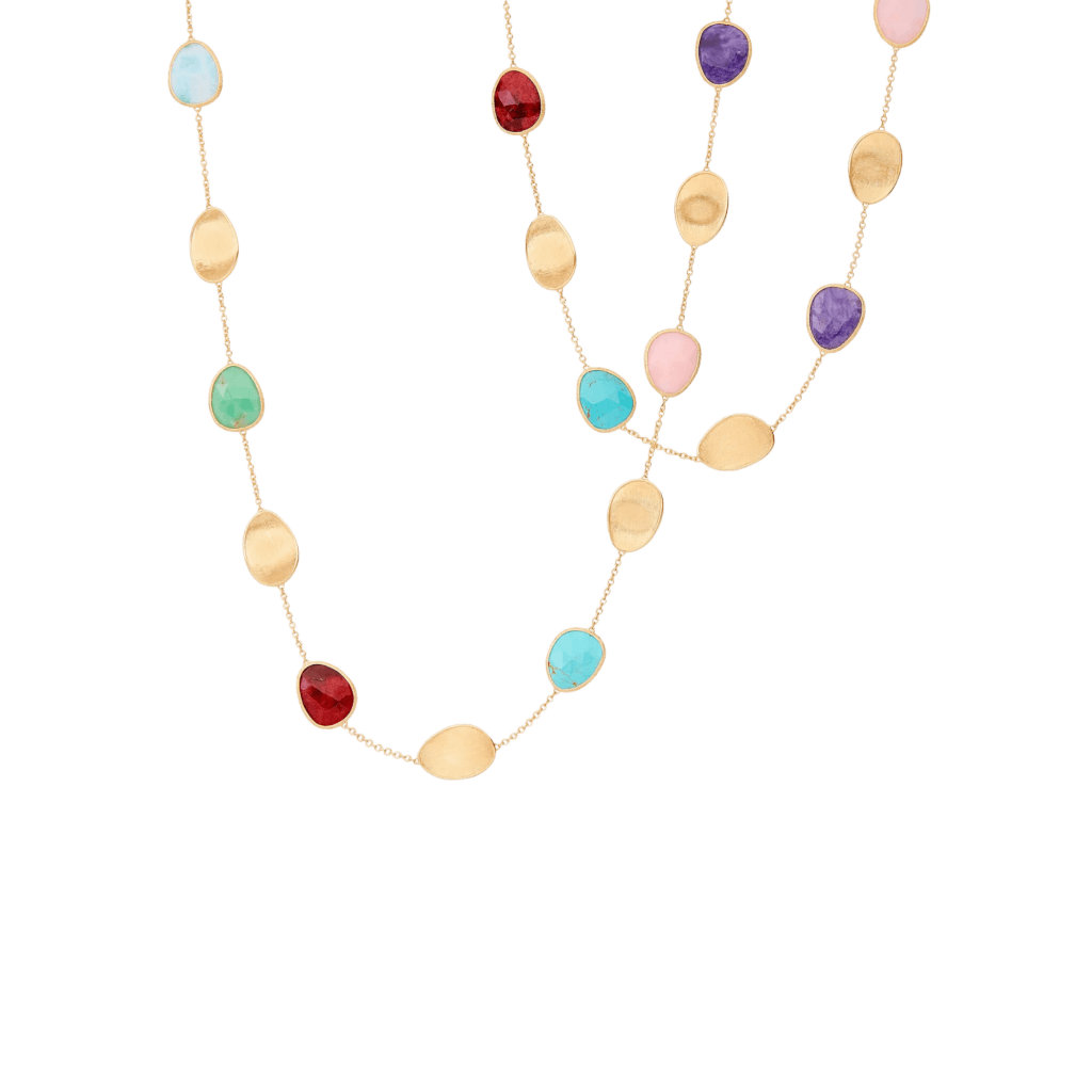Marco Bicego Lunaria Color collier geelgoud met diversen kleurstenen - CB2157-MIX2 - #1 Marco Bicego Lunaria Color collier geelgoud met diversen kleurstenen - CB2157-MIX2 - #1