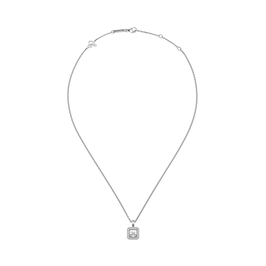 Chopard Happy Diamonds Icons Square collier witgoud met diamant - 79A115-1201 - #2 Chopard Happy Diamonds Icons Square collier witgoud met diamant - 79A115-1201 - #2