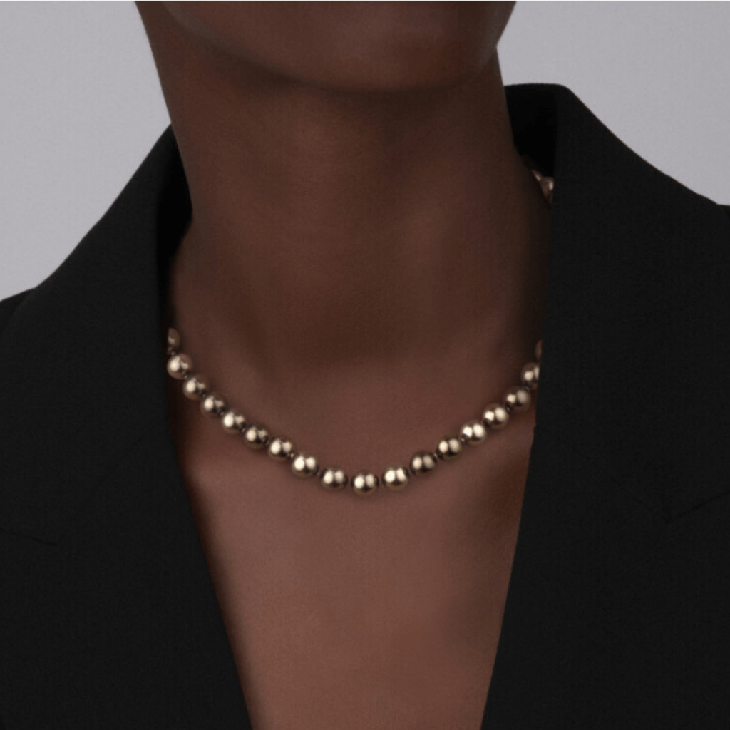 Schaap en Citroen Pearls collier staal met parel - #6 Schaap en Citroen Pearls collier staal met parel - #6