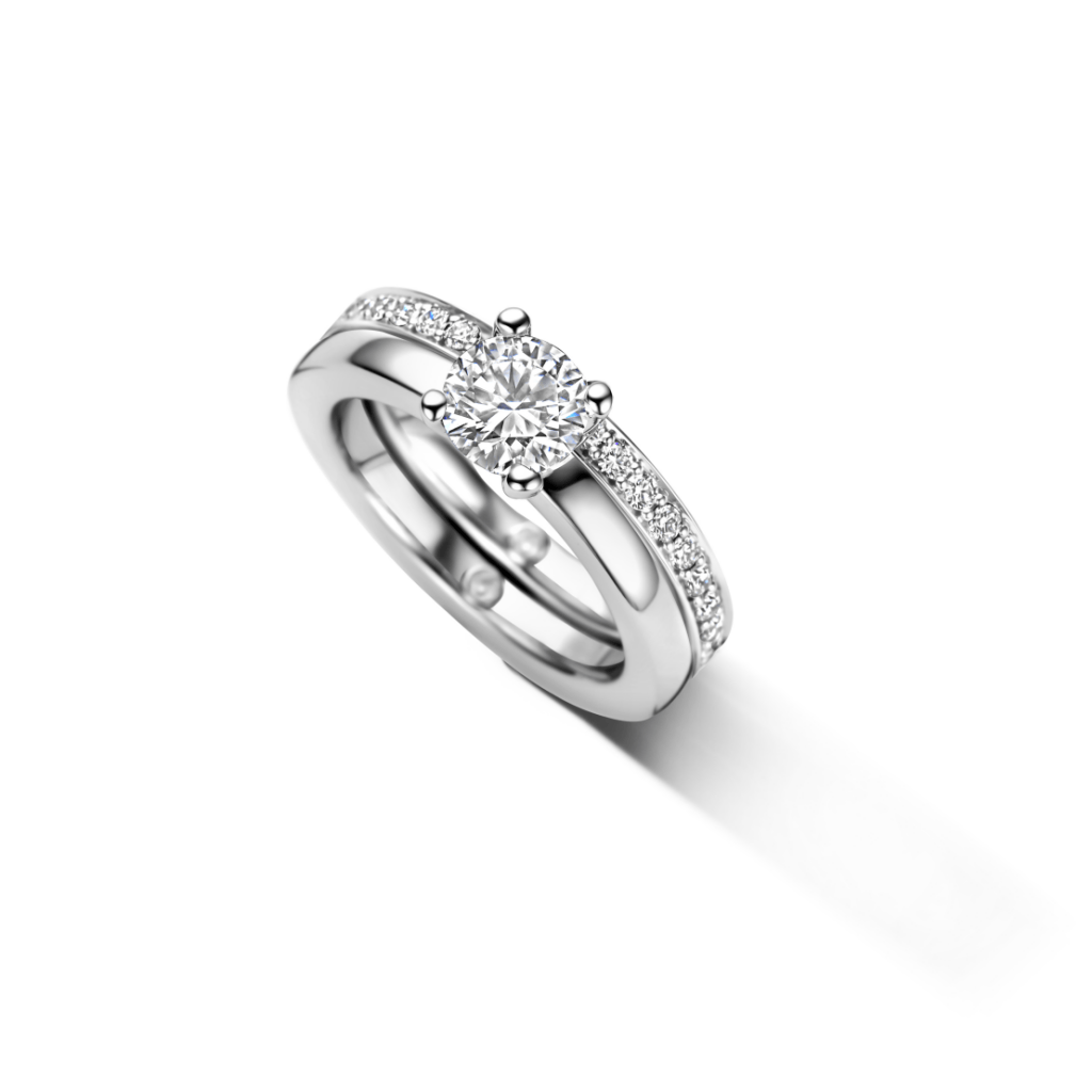 Schaap en Citroen Diamonds ring witgoud met diamant - #6 Schaap en Citroen Diamonds ring witgoud met diamant - #6