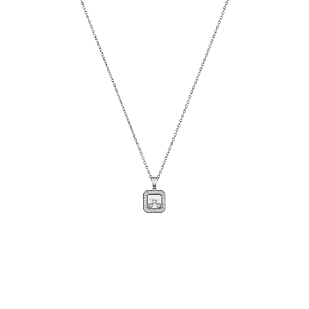 Chopard Happy Diamonds Icons Square collier witgoud met diamant - 79A115-1201 - #1 Chopard Happy Diamonds Icons Square collier witgoud met diamant - 79A115-1201 - #1