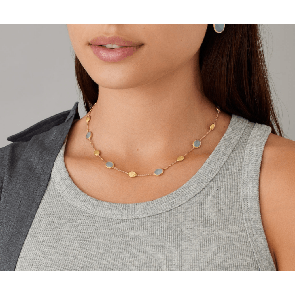 Marco Bicego Siviglia collier geelgoud met aquamarijn - CB1874-E-AQ01 - #5 Marco Bicego Siviglia collier geelgoud met aquamarijn - CB1874-E-AQ01 - #5
