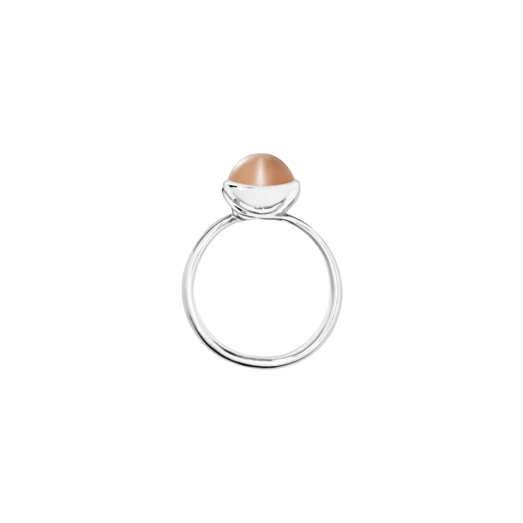 Tamara Comolli Bouton ring witgoud met maansteen - R-BOU-s-MoBr-wg - #3